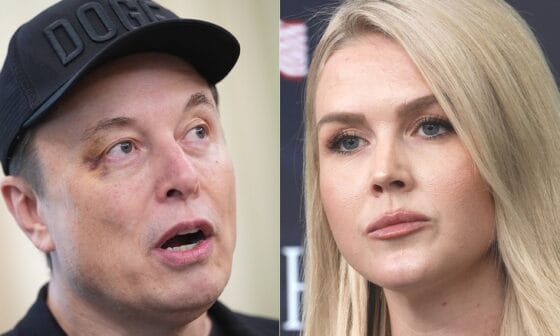 Elon Musk and Karoline Leavitt Drop